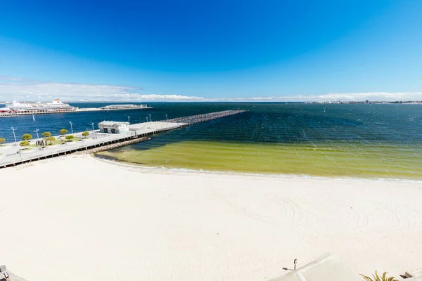 Widok na Port Phillip Bay w Melbourne Australia — Zdjęcie stockowe