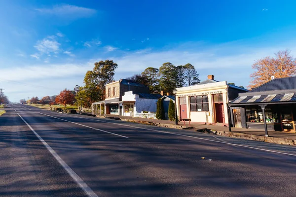 Malmsbury Australien Juni 2022 Huvudvägen Genom Malmsbury Solig Vintermorgon Victoria — Stockfoto