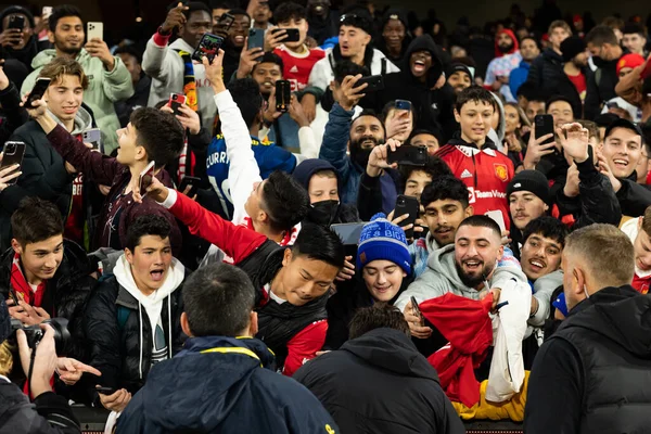 Melbourne Australia July Harry Maguire Manchester United Meets Fans Playing — Stock Photo, Image