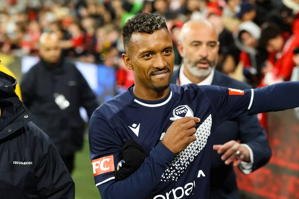 Melbourne Ausztrália Július Nani Melbourne Győzelem Után Játszott Manchester United — Stock Fotó