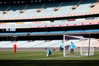 MELBOURNE, AUSTRALYA - 18 Temmuz 2022 tarihinde Melbourne 'da MCG' de Manchester United ile sezon öncesi çarpışmaları öncesinde Crystal Palace treni
