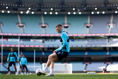 MELBOURNE, AUSTRALYA - 18 Temmuz 2022 tarihinde Melbourne 'da MCG' de Manchester United ile sezon öncesi çarpışmaları öncesinde Crystal Palace treni