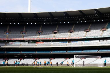 MELBOURNE, AUSTRALIA - JULY 18: Crystal Palace train ahead of their pre-season clash with Manchester United at the MCG on Melbourne on 18th July 2022