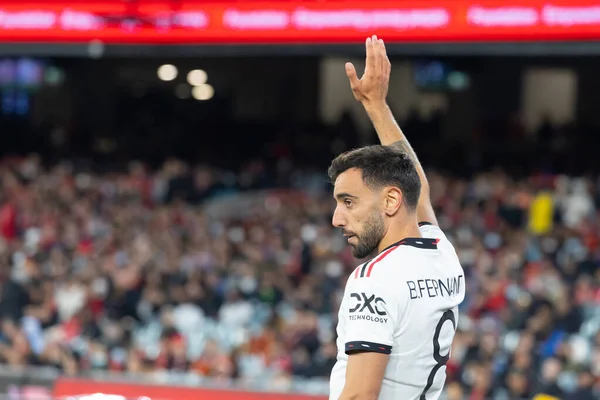 Melbourne Australia July Bruno Fernandes Manchester United Playing Crystal Palace — Foto Stock