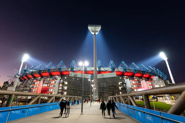 Dusk View Melbournes Famous Skyline Melbourne Cricket Ground Stadium Melbourne — Stockfoto
