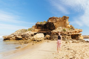 The famous London Bridge near Portsea Surf Beach on a sunny autumn day in Portsea, Victoria, Australia