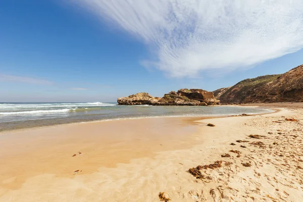 The famous London Bridge near Portsea Surf Beach on a sunny autumn day in Portsea, Victoria, Australia