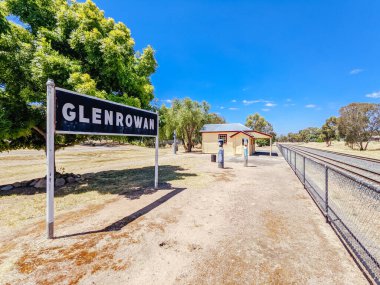 GLENROWAN, AUSTRALIA- DECEMBER 27 2021: The historic town of Glenrowan and its historic precinct, famous for its Kelly Gang history on a warm summers day in Victoria, Australia