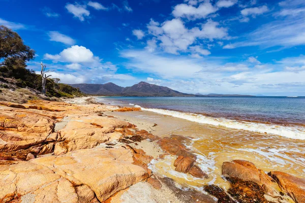 Iconic Hazards Beach Warm Spring Day West Side Freycinet Peninsula — Stock fotografie