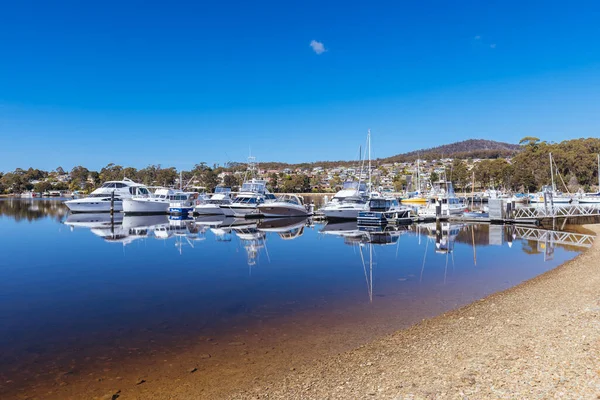 Helens Tasmania 9月20日 2022年9月20日 澳大利亚塔斯马尼亚圣海伦斯一个温暖的春天早晨 从珀西钢铁保护区俯瞰美丽湾的海滨地区 — 图库照片