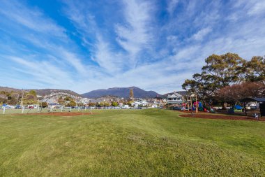 HOBART, AUSTRALYA - 15 Eylül 2022: Errol Flynn Rezervi Bir bahar sabahı Battery Point, Hobart, Tazmanya, Avustralya