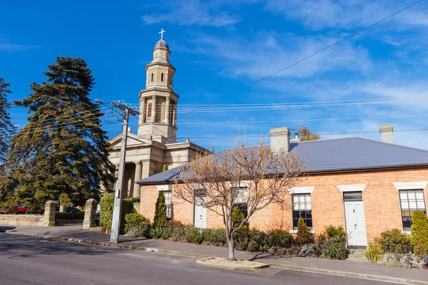 Hobart Ausztrália Szeptember 2022 Ikonikus Szent György Anglikán Templom Battery — Stock Fotó