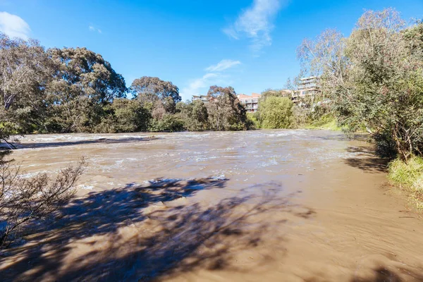 Melbourne Oostenrijk Oktober Dights Falls Abbotsford Zwaar Overstroomd Oktober 2022 — Stockfoto