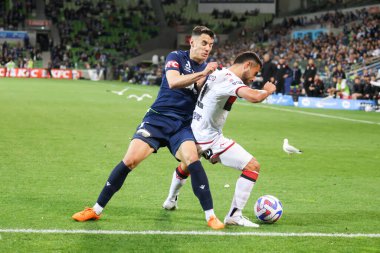 MELBOURNE, AUSTRALIA - 15 Ekim 2022 'de AAMI Park' ta oynanan 2022-2023 Isuze UTE A-League sezonunun ikinci turunda Melbourne Victory Batı Sydney Wanderers ile oynadı.