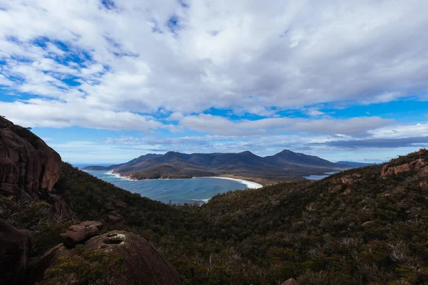 Wineglass Bay Dal Belvedere Sulla Penisola Freycinet Escursione Giornaliera Una — Foto Stock