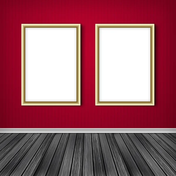 Two empty frames on a wall — Stock Photo, Image