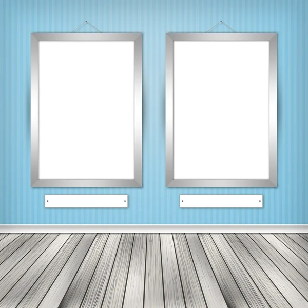 Two empty frames on a wall — Stock Photo, Image