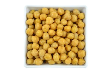 Beyaz bir arka planda closeup nohut