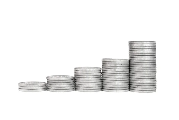 Серебряная монета, успех или кризис — стоковое фото