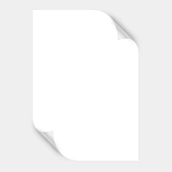 Blanco curvado papel de esquina —  Fotos de Stock