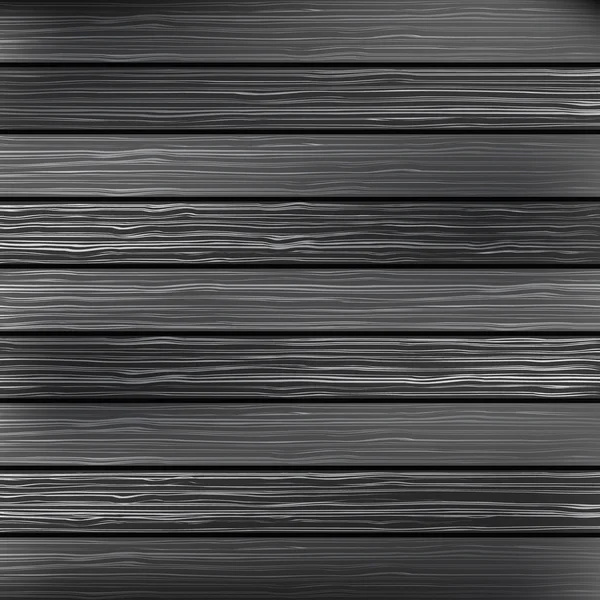 Holzplanke schwarz, dunkler Hintergrund. Vektor — Stockvektor
