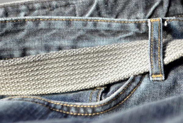 Jeans with belt — Stock Photo, Image