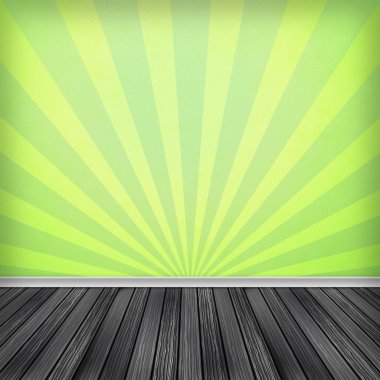 boş oda ile yeşil duvar kağıdı iç. yüksek çözünürlüklü textu