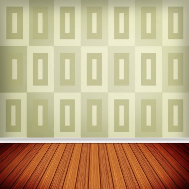 boş oda ile yeşil duvar kağıdı iç. yüksek çözünürlüklü textu