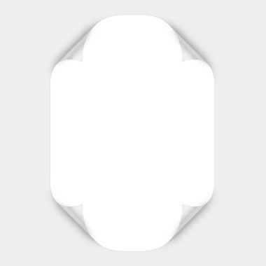 Beyaz kıvrımlı köşe kağıt