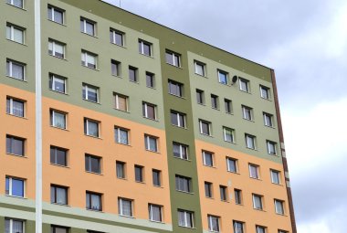 büyük kat mülkiyeti apartman. gökdelen bina konut.