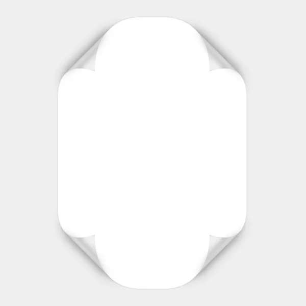 White Curved Corner paper — Stock Photo, Image