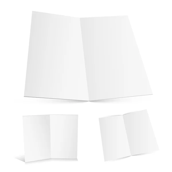 Lege witte zigzag gevouwen papier. — Stockvector
