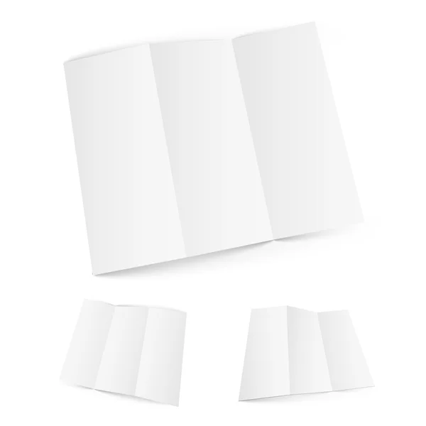 Carta piegata bianca bianca a zig-zag . — Vettoriale Stock