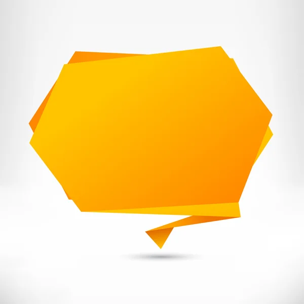 Toespraak bubble origami stijl. vector abstracte achtergrond. — Stockvector