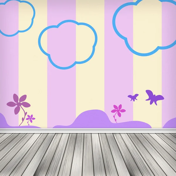 boş oda, duvar kağıdı ile iç