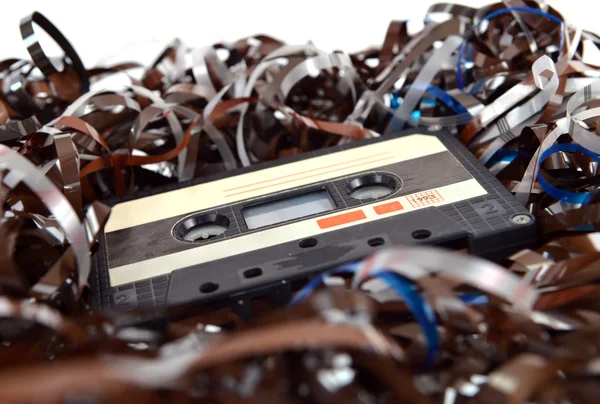 Cassette en tape achtergrond — Stockfoto