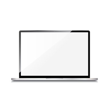 Beyaz arka plan üzerinde izole laptop. vektör.