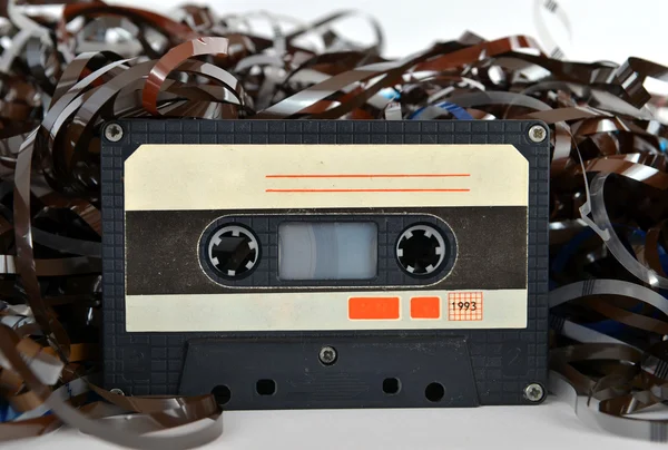 Composição de fita e cassete de áudio — Fotografia de Stock