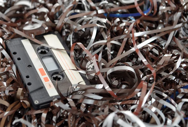 Cassette en tape achtergrond — Stockfoto