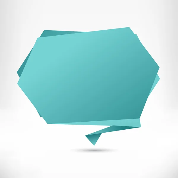 Origami-Stil der Sprechblase. Vektor abstrakter Hintergrund. — Stockvektor