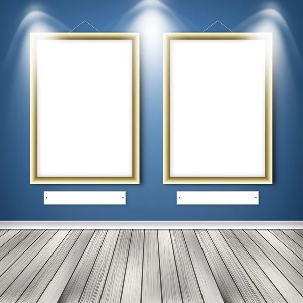 Two empty frames on a wall — Stock Photo, Image