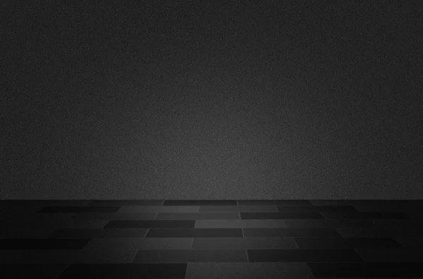 Black texture scene or background with floor — Stock Photo, Image