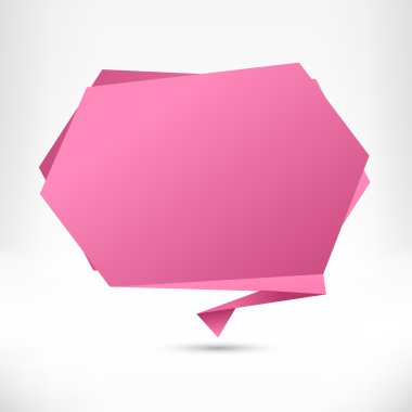 konuşma balonu origami tarzı. vektör arka plan.