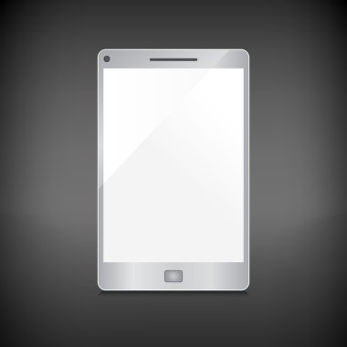 gerçekçi smartphone ile boş bir ekran karanlık backgrou izole