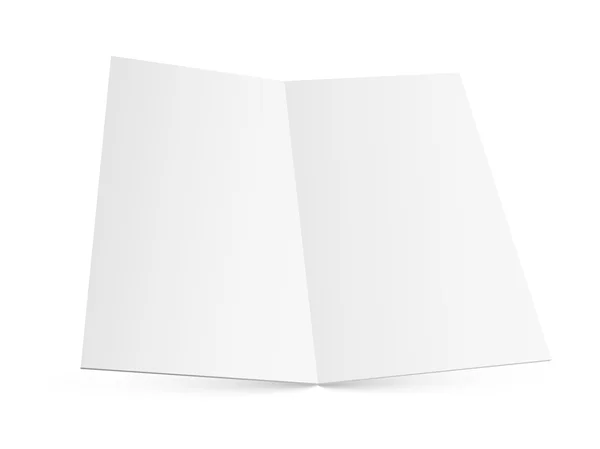 Boş beyaz zikzak katlanmış kağıt.