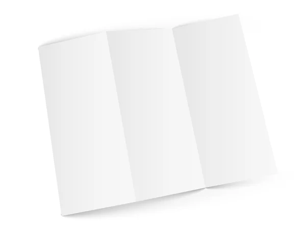 Papel plegado blanco en zigzag en blanco . — Archivo Imágenes Vectoriales