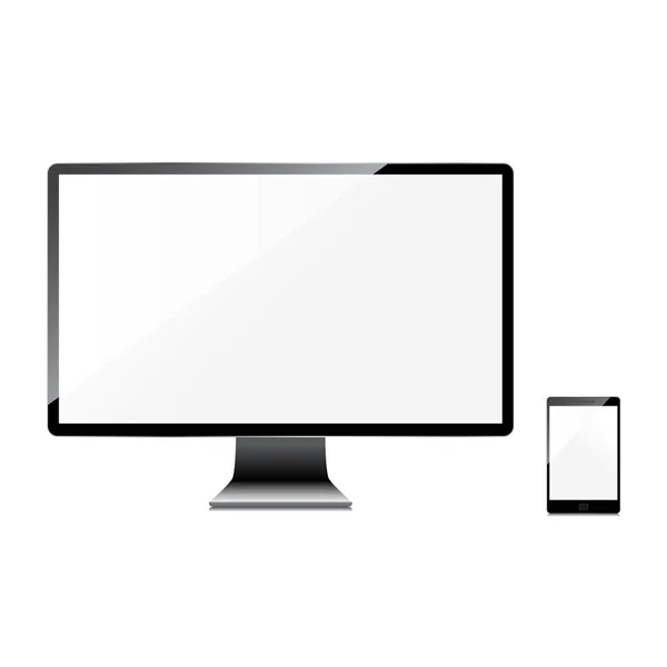 Blank screens set, isolated on white background Stock Vector Image by