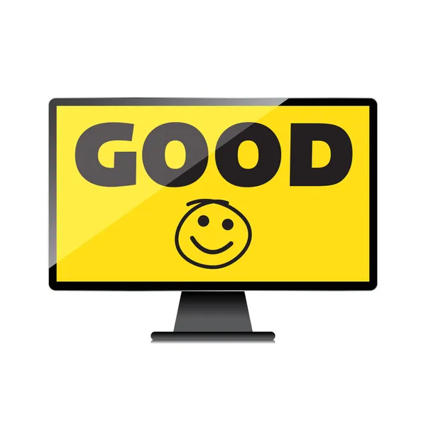 Good job, idea. display on High-quality computer display, monito — Stock Vector