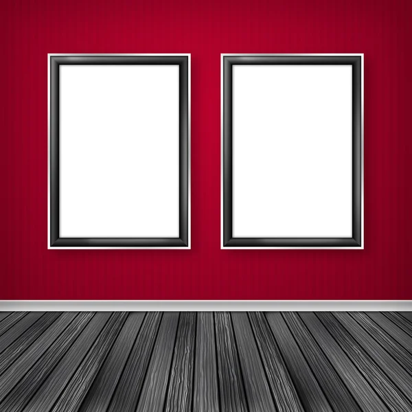 Blank vertical advertising billboard. Empty frame on wall. — Stock Photo, Image