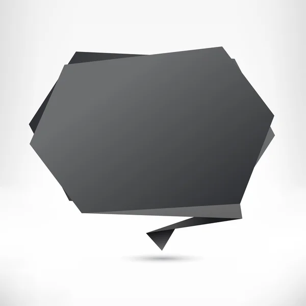 Discurso bolha origami estilo. Vector fundo abstrato . — Vetor de Stock